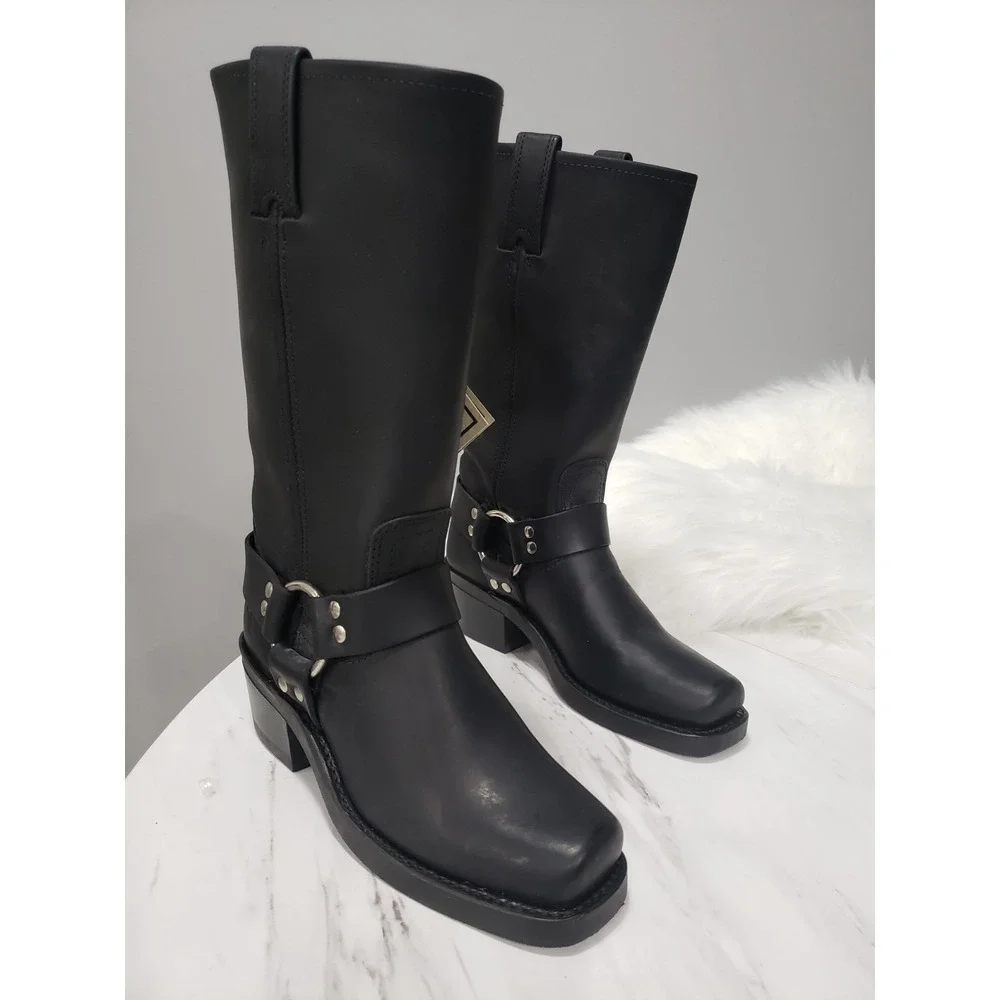 NEW NO BOX SZ 5.5 Women Frye Engineer Harness 12R Moto Biker Boots Riding Chore
